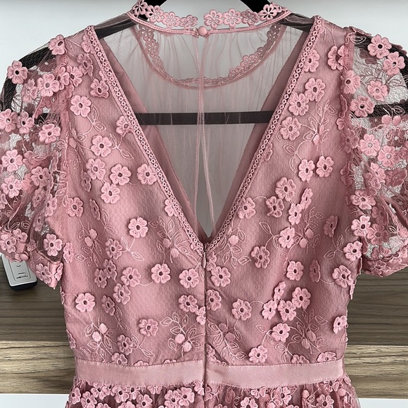 Pink Lace Dress sz 0 - Picture 6 of 7